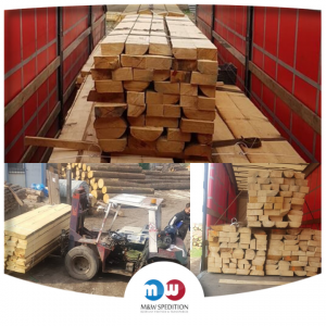 Przewóz i transport drewnianych krokwi i belek - M&W Spedition